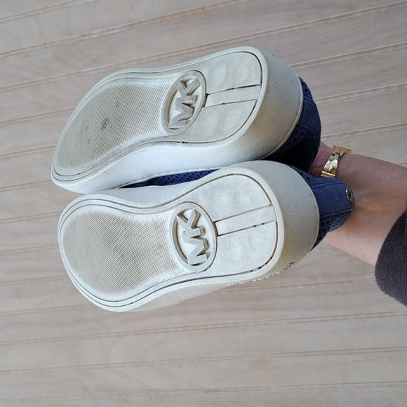 Michael Kors Perforated Suede Leather Slip On Stylish Loafers Sneakers - Picture 10 of 10